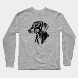 Dachshund dog drawing Long Sleeve T-Shirt